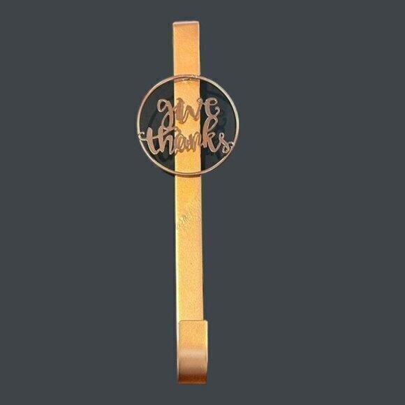 Give Thanks Wreath Hanger Over Door Holder Autumn Fall Thanksgiving Decor NWT - Picture 8 of 10